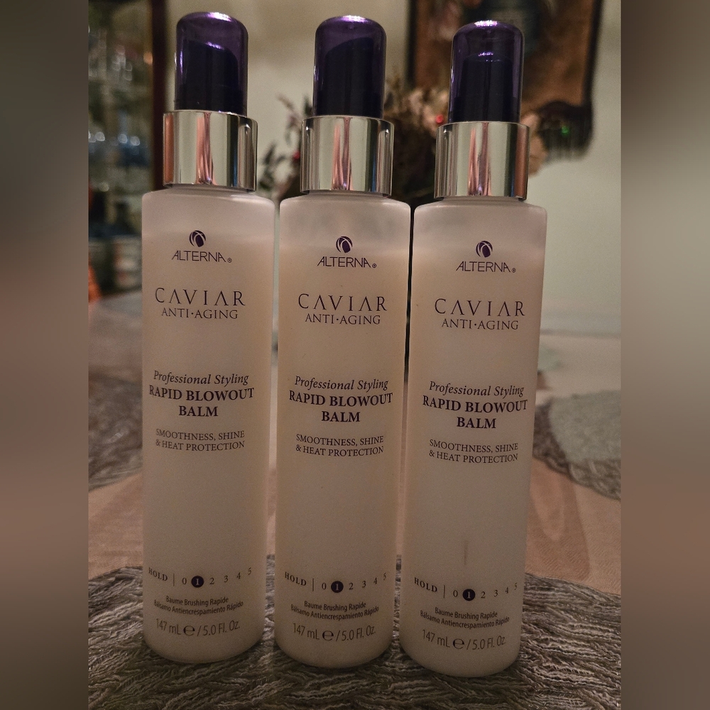 Qty 3 Alterna Caviar Anti-Aging Rapid Blowout Balm Heat Protectant